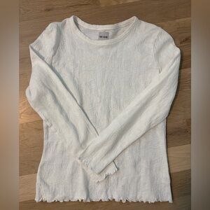 NIC+ZOE White Textured Long Sleeve Top